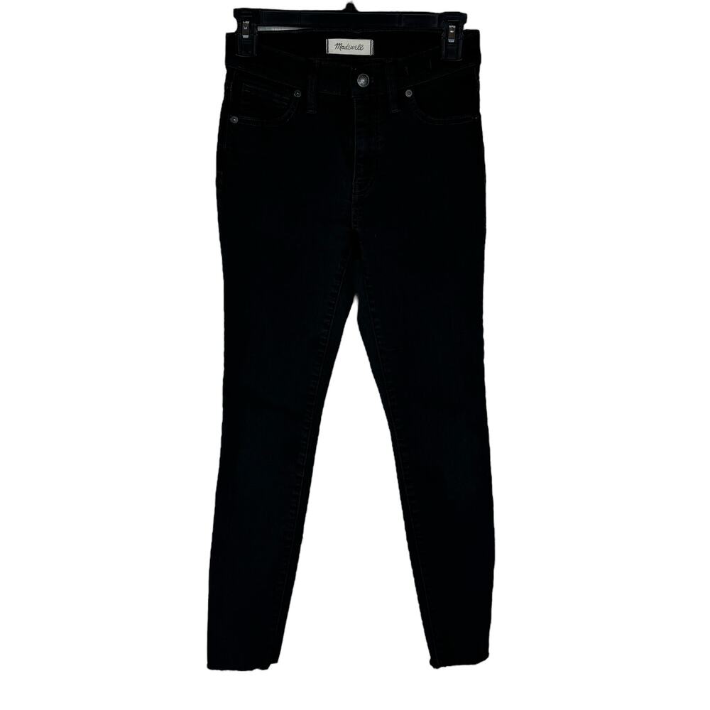 Madewell SZ 25 Skinny 9" High-Rise Jeans Stretch Pockets Zip-Fly Frayed Hems